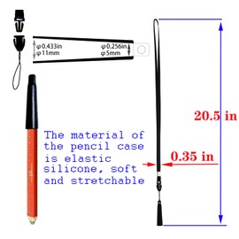 22 Anti-Loss Black Lanyard Pen Holder Silicone Pen Necklace for Teachers Construction Workers Doctors Nurses Attendants Carpenters Contractors Professionals Easy to Insert and Remove Easy to Write