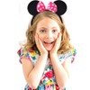 TEBWPIY Mouse Ears Headband with Bow Headband Glitter Cute Mouse