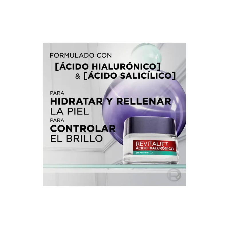 Gel Crema Hidratante Oréal Paris Revitalift Ácido Hialurónico