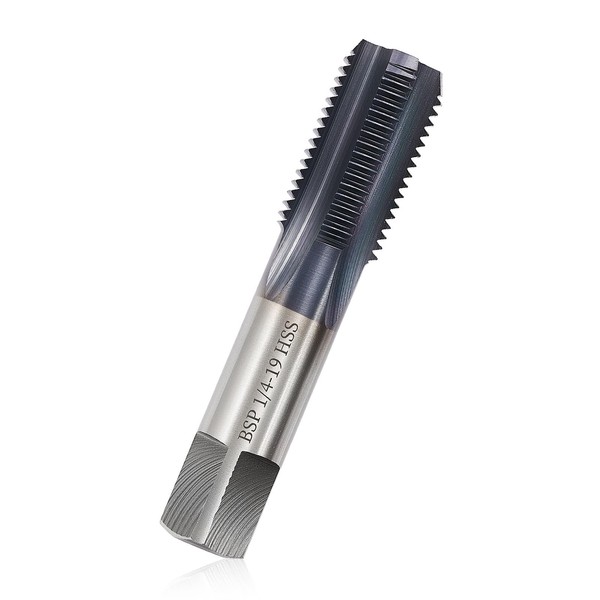 Litorange BSP Pipe Tap, 4340 Steel Threader with ALCRN Coating,