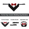 Dog Tuxedo Dog Suit Dog Wedding Bandana Collar, Adjustable Dog