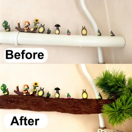 Artificial Tree Bark 19.69x39.37 Natural Garden Mulch & Landscape Decor Fake Bark for Pillars Pipes Decor, Cuttable Simulation Tree Bark for Columns, Walls, Floors, Tree Decoration (39.37*19.68 inch)
