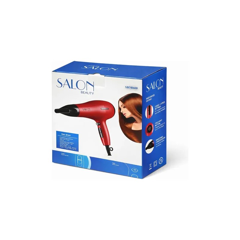 Secadora De Cabello Compacta Salon Beauty C Aire Frio 1875w