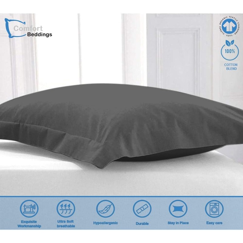 Comfort Beddings Premium Quality Pillowcases 100% Cotton Blend Square Pillow