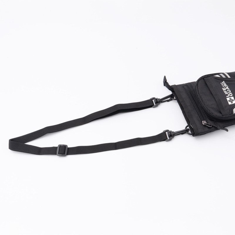 Lifeguard Scissor Bag, Shoulder Bag, Reflector, 3-Way Sacoche, Black, One