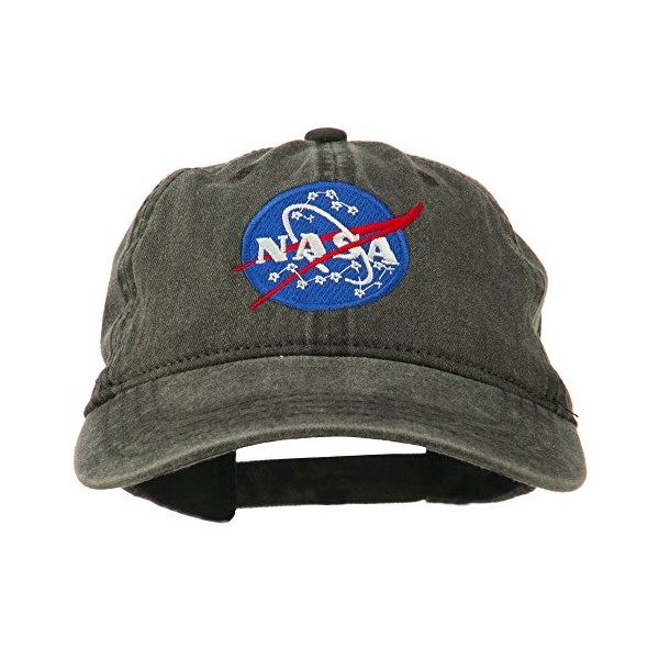 e4Hats.com NASA Insignia Embroidered Pigment Dyed Cap - Black OSFM