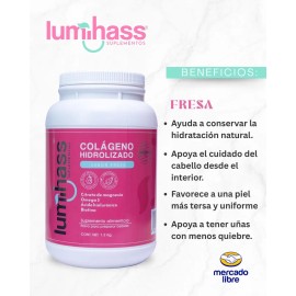 Colágeno Lumihass 2 Botes Sabor Fresa | Omega 3 + Biotina |