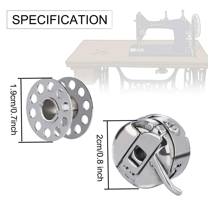 Bobbin Case, 3pcs Stainless Steel Sewing Machine Bobbin Holer and