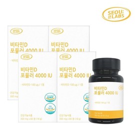 [Seoul Labs] Vitamin D Formula 4000 IU 300mg / [서울랩스] 비타민D 포뮬러 4000 IU 300mg X 4박스/240정