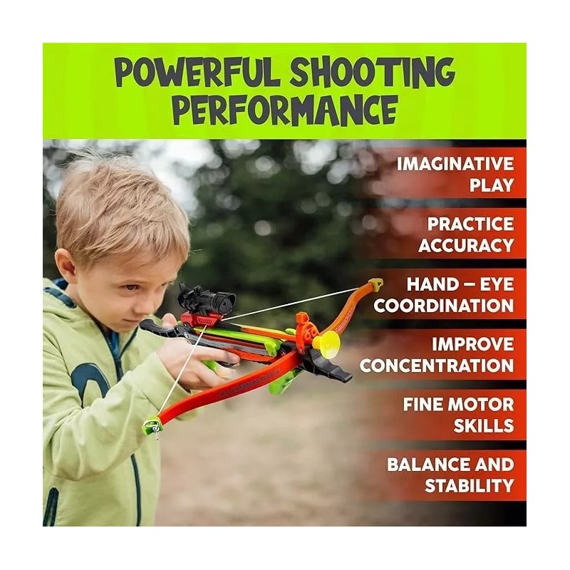 Toysery Real Crossbow Archery Set for Kids - 3 Suction