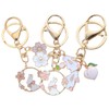 Beavorty 3pcs Cute Rabbit Keychain Pendant DIY Car Key Charm