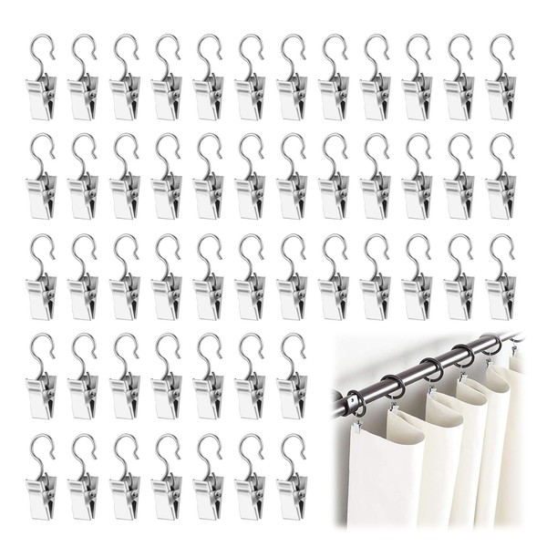 ALLisWE Pack of 50 Curtain Clips Curtains Clips for Curtains