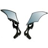 MotorToGo Black Diamond Motorcycle Cruiser Chopper Mirrors for 2007 KYMCO