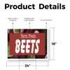 Farm Fresh Beets Yard Sign 18 Inch x 24 Inch