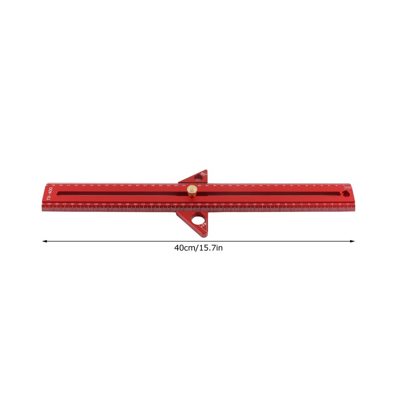 Woodworking T Track Ruler Multifunctional Aluminum Alloy Portable Wood Measuring