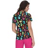 KOI Basics Leslie Women's 2-Pocket Stretch Print Top Pretty Kitty