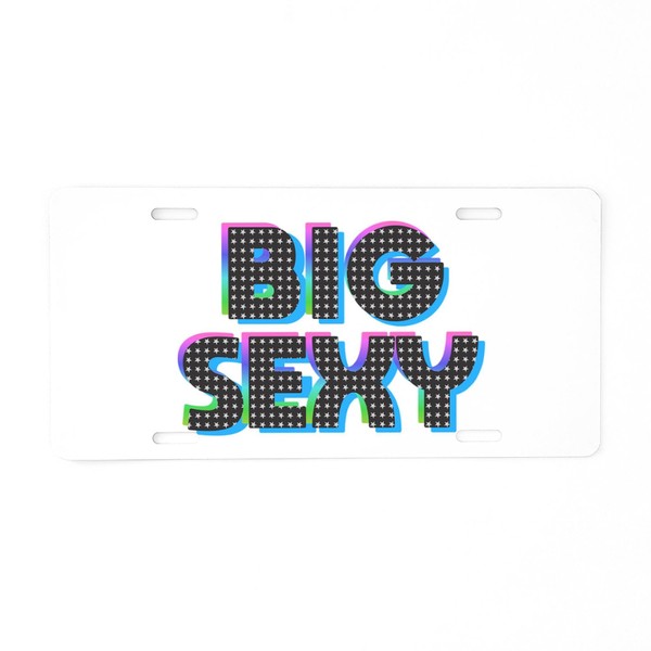 CafePress Big Sexy Aluminum License Plate, Front License Plate, Vanity