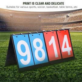 portable table top scoreboard,2/3/4 Digit Flip Scoreboard,Score Pinball Competitor Scoreboards Table Top Portable Scoreboard Sport Scoreboard Compatible with Basketball Table Tennis Football Volleyball