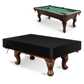 Funvalley Surperfect Pool Table Cover, 7FT Waterproof Billiard Table Cover, Outdoor Indoor Dustproof 210D Oxford Fabric Snooker Table Covers with Drawstring