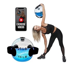 Infinity Nation Large Aqua Bag for Workout - Portable and Durable - Adjustable Water Weight Bag - Aqua Ball - Water Ball