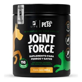 Joint Force Suplemento de Apoyo Articular y Movilidad para Perros y Gatos en Polvo 350g B Life Pets - Producto Original de Alta Calidad, Entrega Rápid