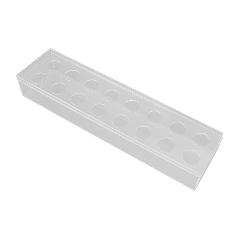 Clear Acrylic Flower Vase Multi Holes Elegant Decorative Long Rectangle