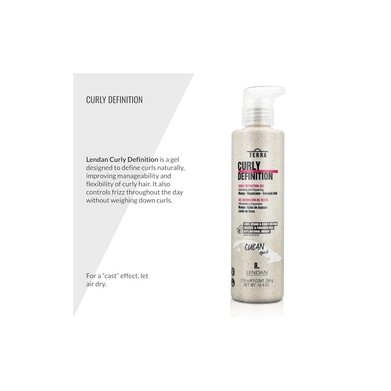 Lendan Terra Curly Definition 275ml Gel para definicion de rizos
