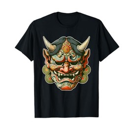 Yokai Oni Face Mask Japanese Devil Japanese Demon Oni Mask T-Shirt
