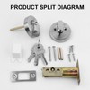 Azonelife Cylinder Latch Handle-less Lock, Modern Door Locks, Door Lock