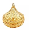Hershey's Hershey’s Kisses Crystal Covered Candy Dish Gold Godinger 5"