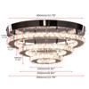 13.7" Dimmable Crystal Chandeliers 3-Tiers Flush Mount Ceiling Lamp Modern