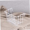 Kisangel White Iron Mesh Storage Basket Collapsible Picnic Basket Easy