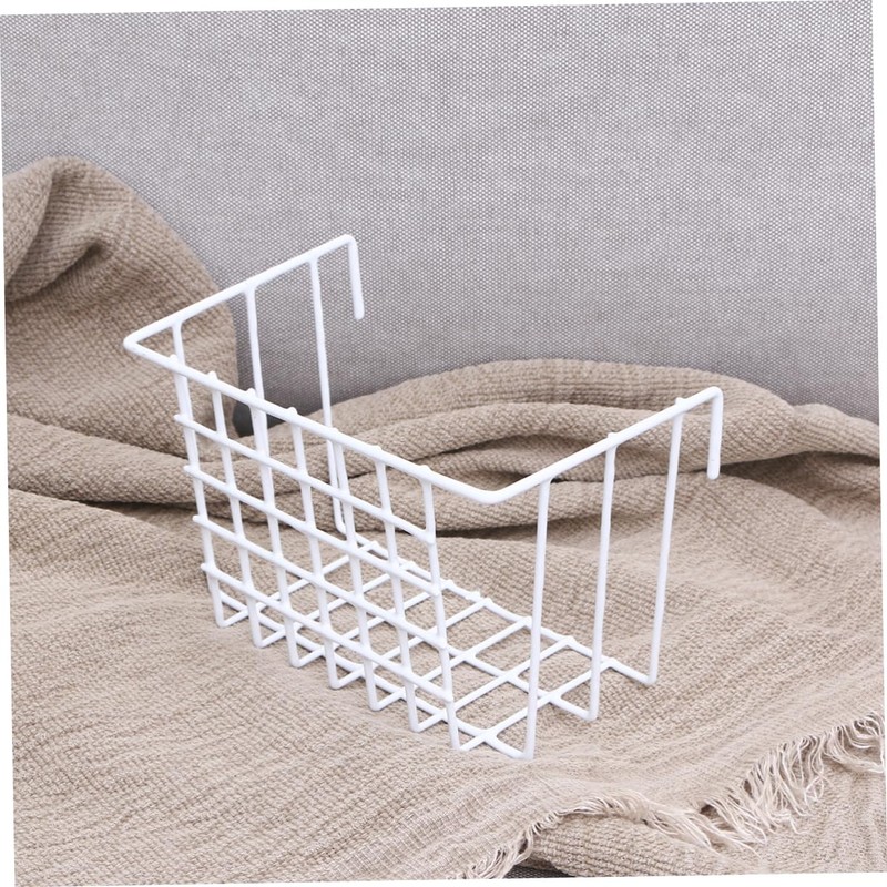 Kisangel White Iron Mesh Storage Basket Collapsible Picnic Basket Easy