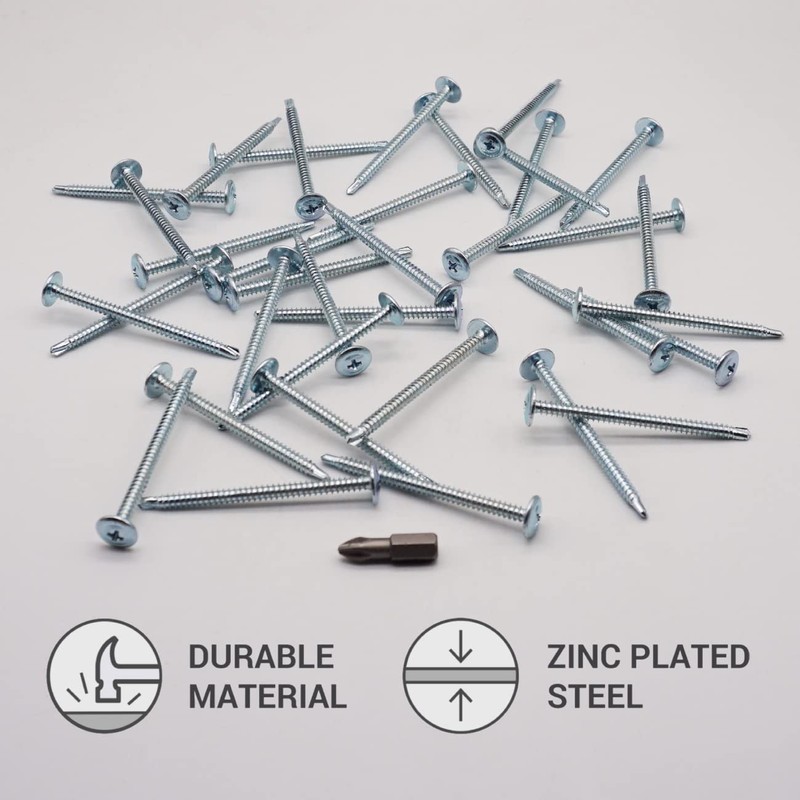(Pack of 150) Zinc Plated Steel 4.2 x 60mm Screws,