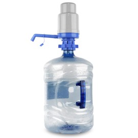 Dolphin 8080-T Manual Drinking Water Pump for 2 to 6 Gallon Bottles, NO BPA, Secure Fit on Crown Top or Screw Top Bottles, Silicon Tube for Irregular Shaped Water Bottles