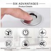 SINKINGDOM Garbage Disposal SinkTop Air Switch Kit with Long Button,Brass
