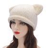 ZLYC Women Crochet Hat Knit Cat Ear Slouchy Beanie Cute