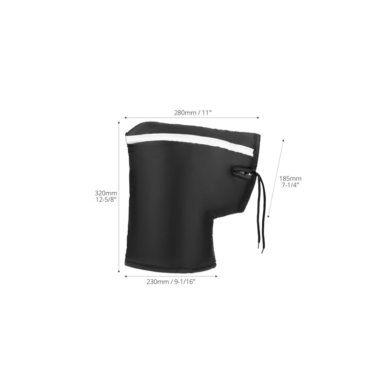 QWORK Motorcycle Handlebar Gloves Winter Thermal Windproof Waterproof with Reflective