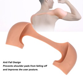 Silicone Shoulder Pads for Men and Women, Concealed Soft Elastic Breathable Silicone Shoulder Pads One Piece Enhancer Shoulder Pads, Reusable Wearable Shoulder Pads (L)