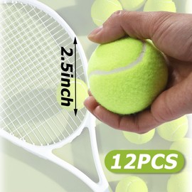 BUCOMTU Tennis Balls Pack of 12 Tennis Balls Children's Tennis Balls Sports Training Tennis Tennis Ball Dog Suitable for Tennis Lessons, Schools, Beginners and Dog Walks
