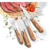 Zassenhaus Steak Cutlery Set of 2 with Pakka Wood Handles,