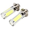 2x 6000K White H6M COB LED Motor Bike/ATV Headlight Fog