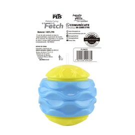 Fancy Pets Pelota Fetch Curvy Color Azul con Sonido para Perro
