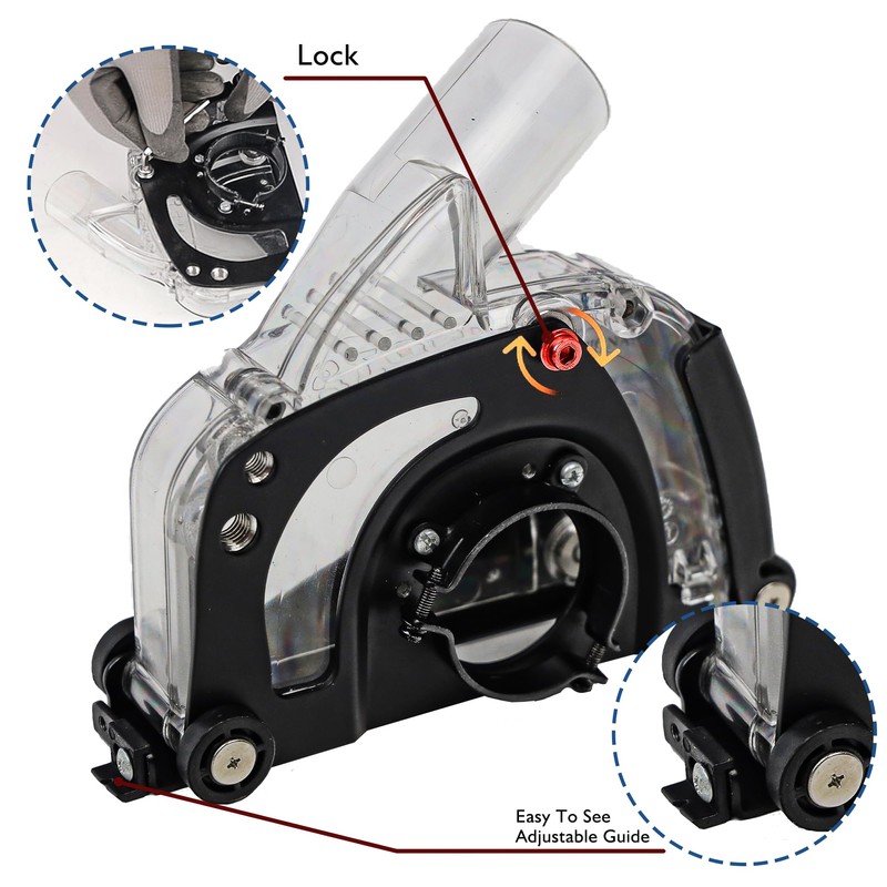 HERZO Cutting Dust Shroud for 5 inch and 4-1/2 inch