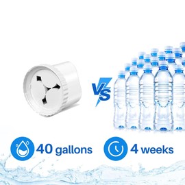 Fiitzn Water Pitcher Filter Replacement For Epic water filter，Simultaneously compatible with Epic Pure, Seychelle, Aquagear Dispenser.BPA Free. Removes Fluoride, Chlorine, Lead(2pack) (2)