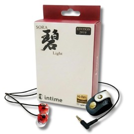intime (SORA) - Light (2019 Edition) Wired Earphones, High Resolution Compatible, In-Ear Type (Garnet)