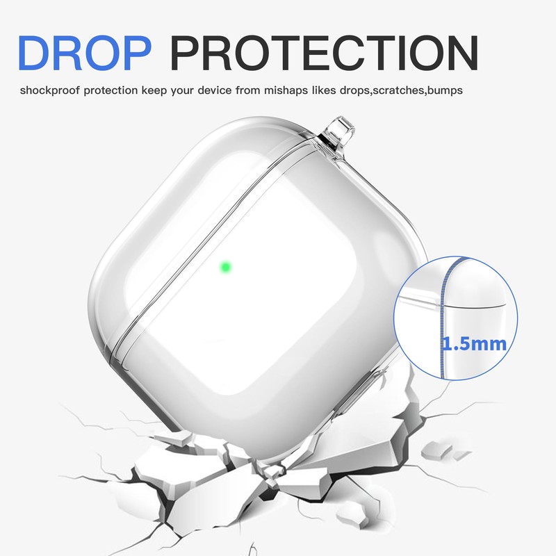 Veirrw Clear case Compatible with AirPods 4 with Active Noise