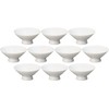 Set of 10, White Depth 0.8 inches (2.0 mm) Flat