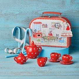 Moulin Roty Red Ceramic Tea Set