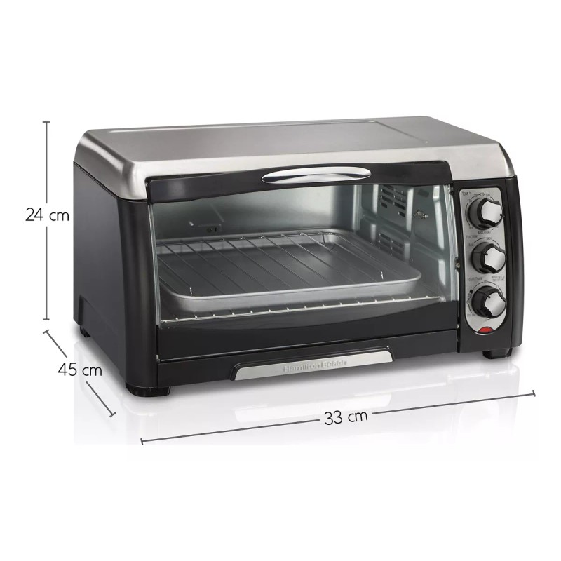 Proctor Silex Horno Tostador Ps 6 Rebanadas Negro Con Acero